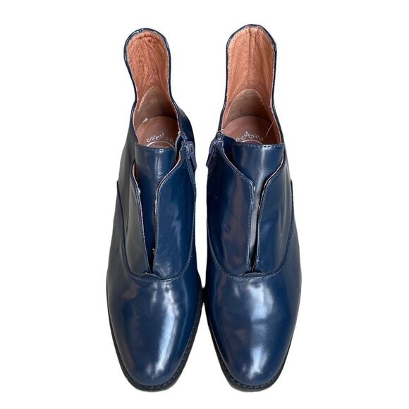 Jeffery Campbell Westerly Booties Blue Brushed Patent Leather Size 36.5 - Picture 3 of 8
